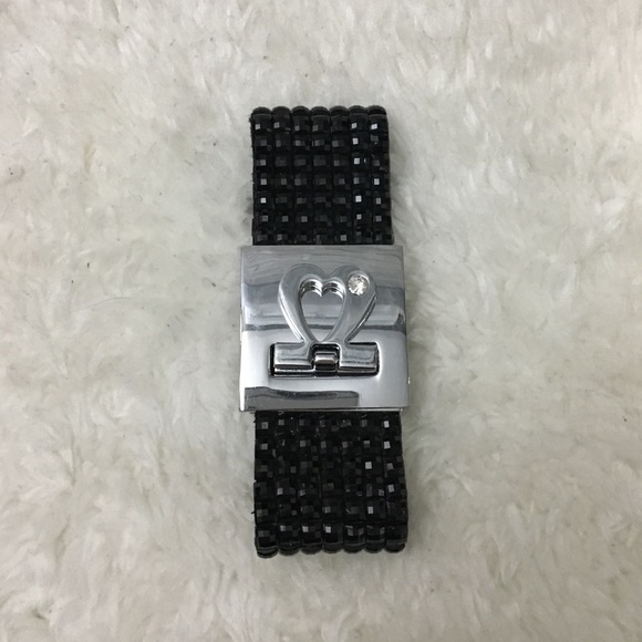 Silver and black gem bracelet - Picture 2 of 4